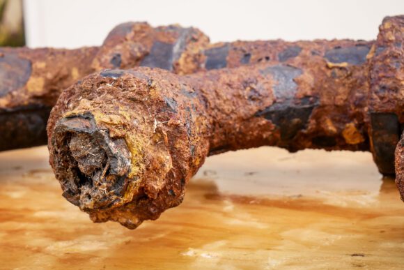 Pipes before epoxy pipe lining