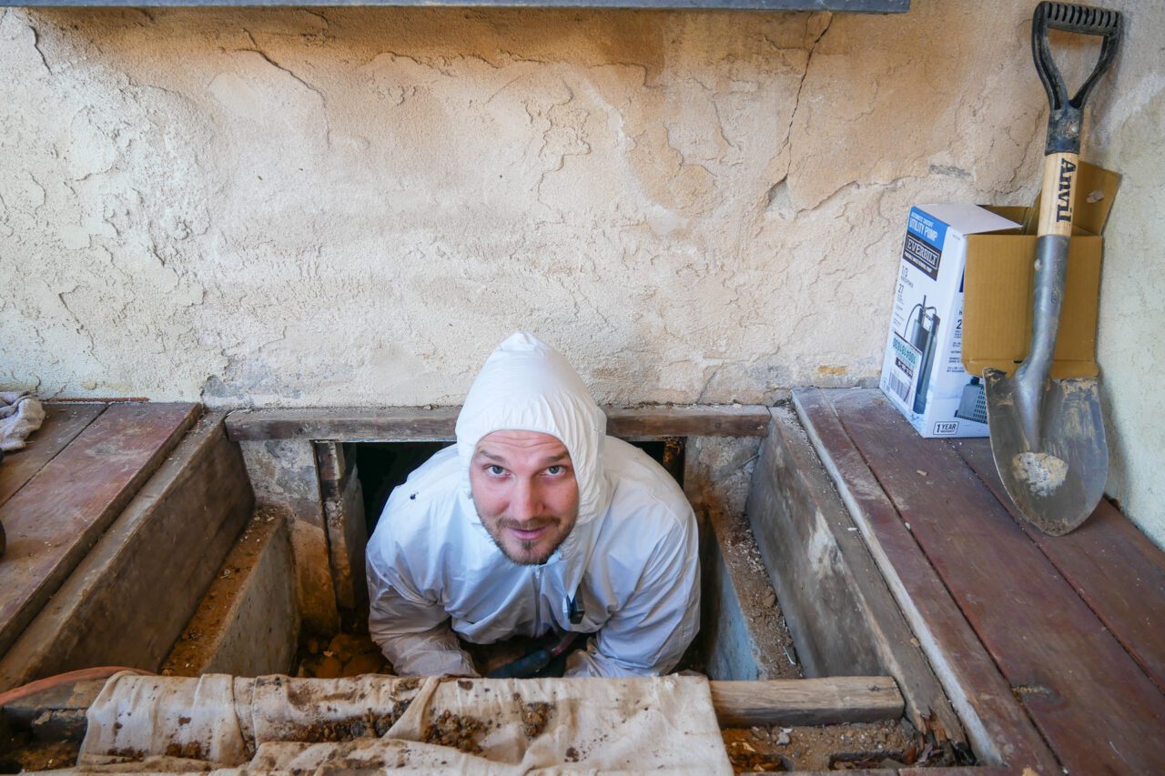 Sewer Repair in a Home with a Crawl Space